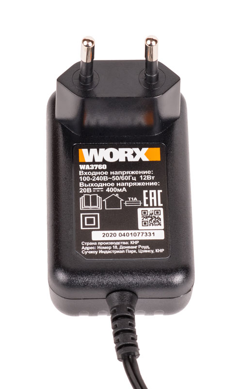 Зарядное устройство WORX WA3760 20В, 0,4A -  Russia